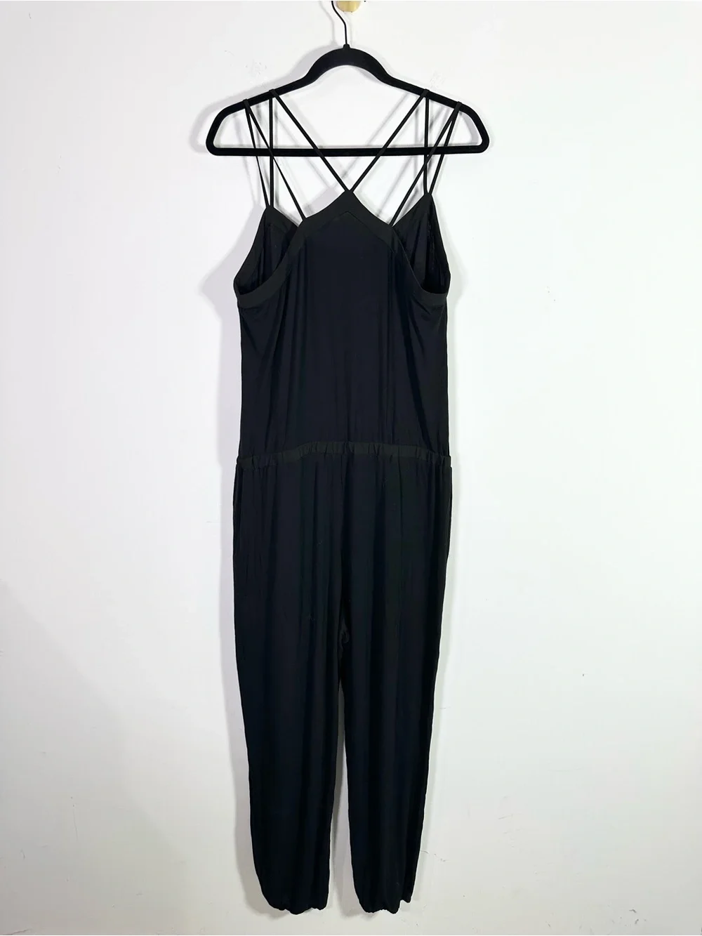 Milly for Design Nation Black Spaghetti Strap V-Neck Jumpsuit